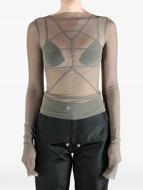 26SS 릭 오웬스 긴팔 티셔츠 RO01F6277TUS 08 PEARL - RICK OWENS