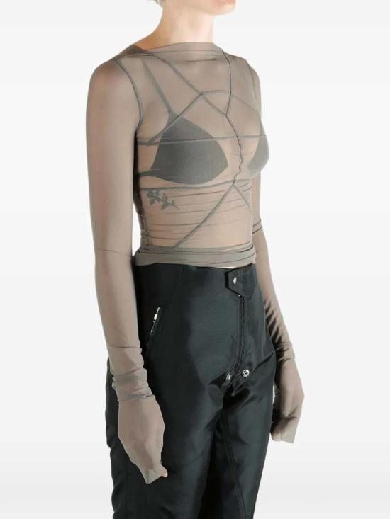 26SS 릭 오웬스 긴팔 티셔츠 RO01F6277TUS 08 PEARL - RICK OWENS