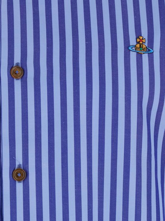  비비안웨스트우드 긴팔 셔츠 비비안 웨스트우드 클래식 칼라 스트라이프 긴팔  (블루) - VIVIENNE WESTWOOD