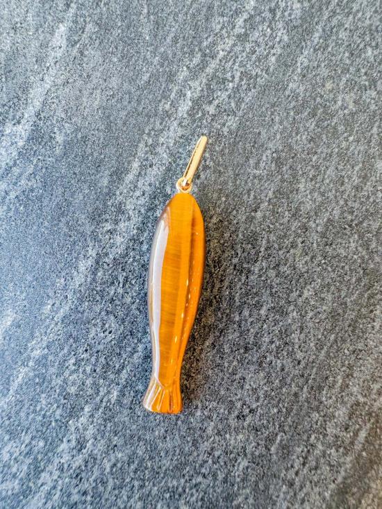  탯치 목걸이/팬던트 태치 포르투나 타이거스 아이 참 - THATCH