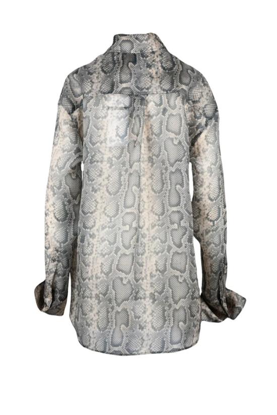 25SS 스포트막스 데님 셔츠 보일 셔츠 - 베이지/블랙 - SPORTMAX