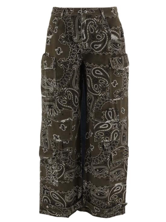 26SS Don't @ Me 데님 스커트 DAM26B01ARMY Green