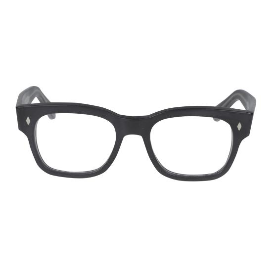  카돌 안경 타임리스/N 1962 직사각형 블랙 안경, 은은한 실버 포인트