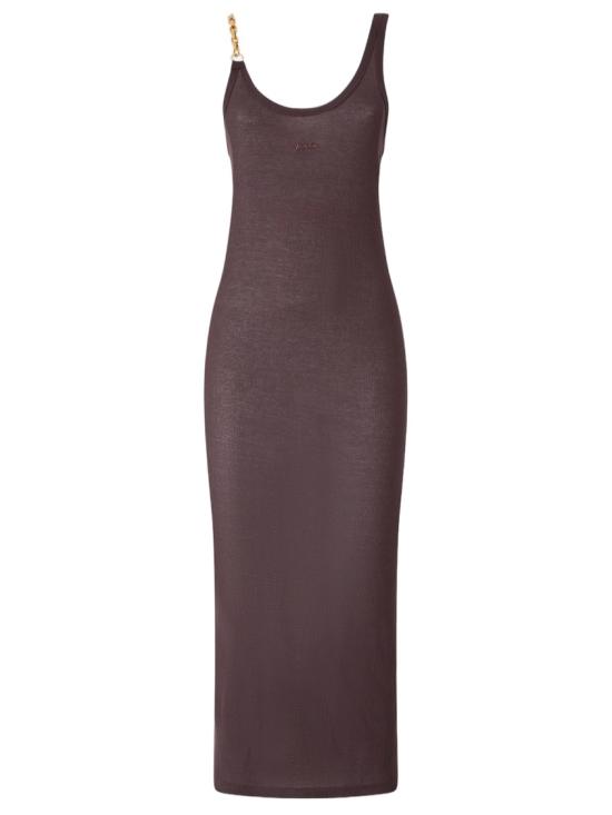 26SS 핑코 롱 원피스 106629A32CM28 Brown