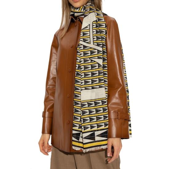  랑방 머플러/스카프 울 스카프 옐로우 - LANVIN