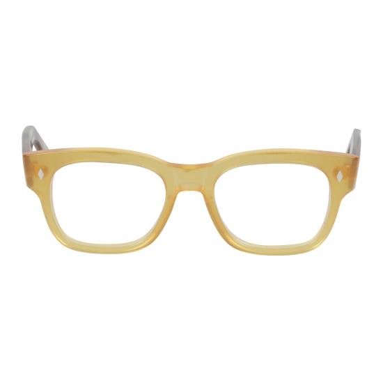  카돌 안경 타임리스/N 1962 반투명 앰버 직사각형  (호피 무늬 템플)