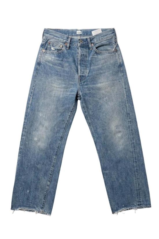  치말라 데님 팬츠 셀비지 테이퍼드 컷 진 빈티지 라이트