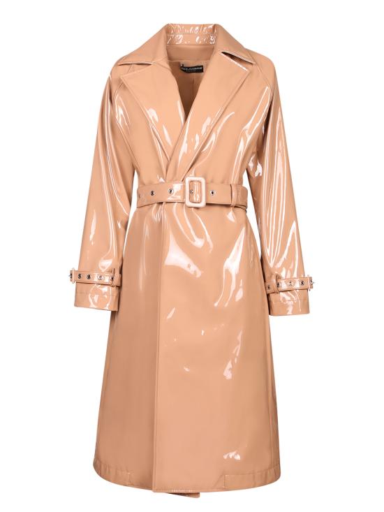 26SS 돌체앤가바나 코티드 팍스 레더 트렌치 코트 F0W3WT FUSW7 M0179 Beige