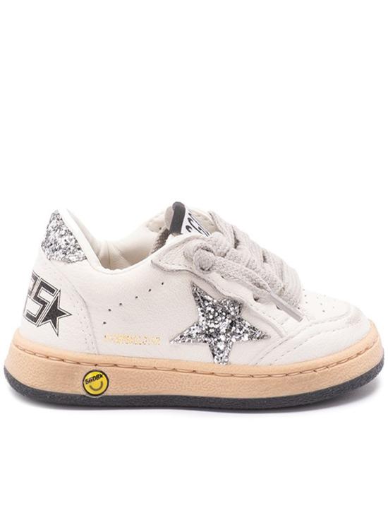  [키즈] 골든구스 스니커즈 골든 구스 볼스타 나파 가죽 글리터 스니커즈 (화이트) 키즈