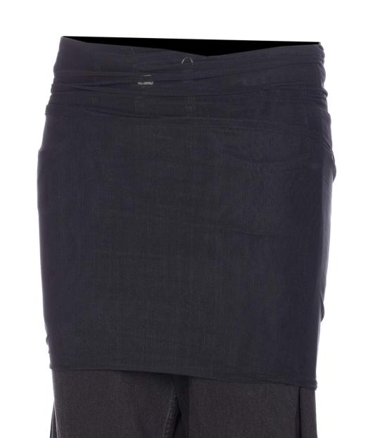  MM6 메종마르지엘라 데님 팬츠 Mm6 메종 마르지엘라 레이어 디테일 진 블랙 - MM6 MAISON MARGIELA