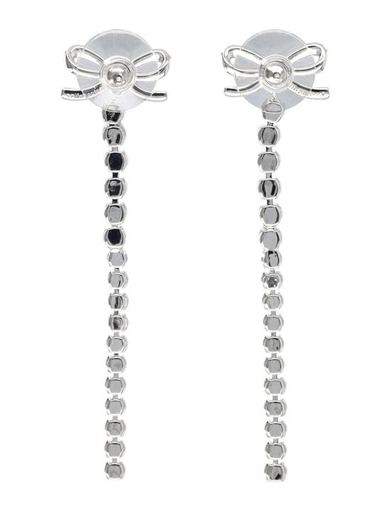  셀프 포트레이트 이어링 크리스탈 리본 드롭렛 귀걸이 실버 - SELF PORTRAIT