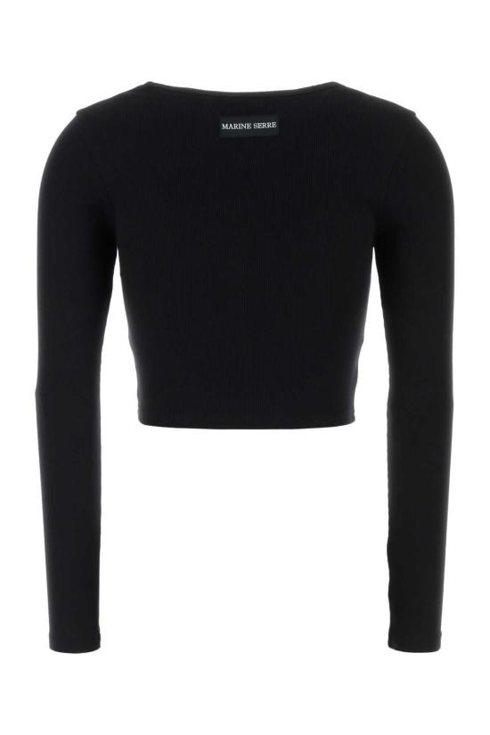  마린세르 긴팔 티셔츠 마린 세르 코튼 티셔츠 Bk96블랙화이트 - MARINE SERRE
