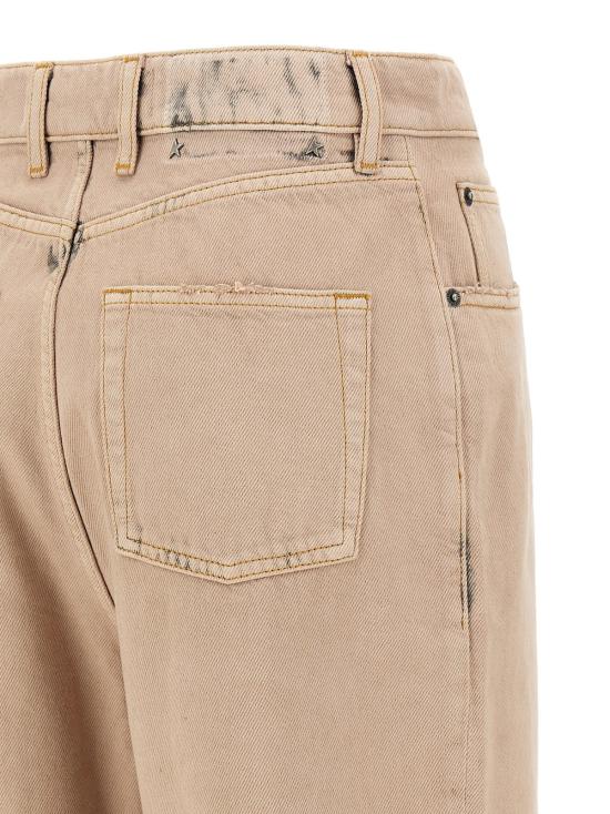  골든구스 데님 팬츠 킴 중고 효과 코튼 데님 진 핑크 - GOLDEN GOOSE