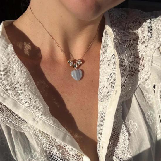  탯치 목걸이/팬던트 Thatch Gemma Blue Lace Bail Charm - THATCH