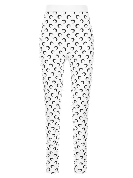  마린세르 레깅스 마린 세르 문 프린트 저지  화이트/블랙
