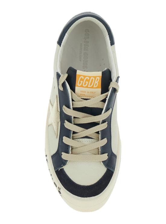  [키즈] 골든구스 스니커즈 골든 구스 아동용 스니커즈, 누벅 및 스웨이드 갑피, 가죽 소재의 별 모양 힐 장식 (화이트) - GOLDEN GOOSE