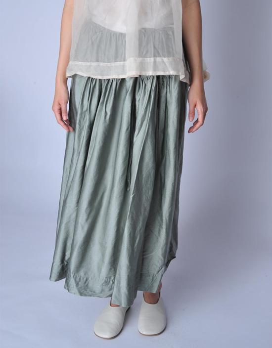  술라 클로딩 LTD 롱 스커트 술라 클로딩 주식회사 섀도우 프리다 스커트 그린