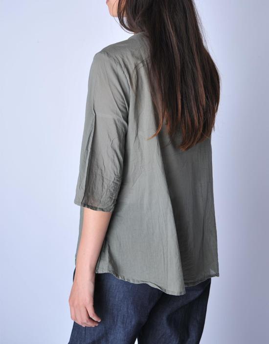  술라 클로딩 LTD 블라우스 술라 클로딩 주식회사 섀도우 플리츠 셔츠 그린 - SULA CLOTHING LTD.