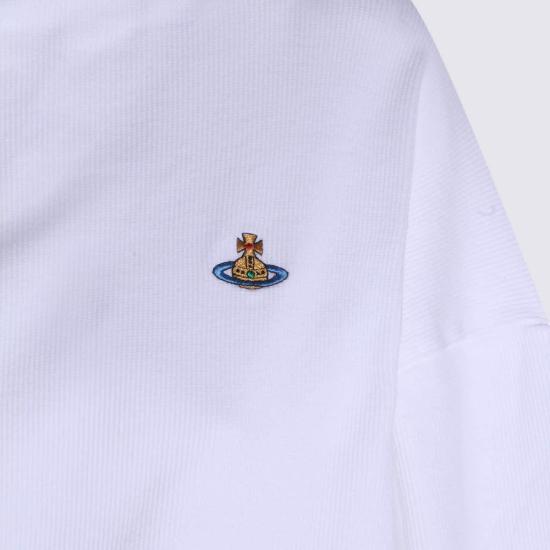  비비안웨스트우드 스웨터 비비안 웨스트우드 비대칭 드레이핑  화이트 - VIVIENNE WESTWOOD