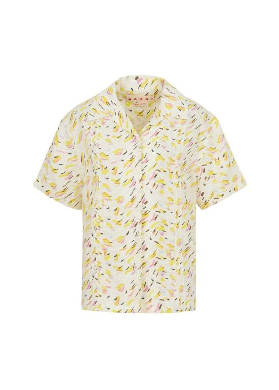  마르니 셔츠 브러시스트로크 웨이브 프린트 셔츠