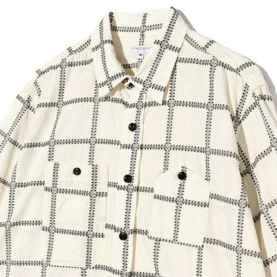  엔지니어드가먼츠 긴팔 셔츠 엔지니어드 가먼츠 작업  CP 스퀘어 자수 - ENGINEERED GARMENTS