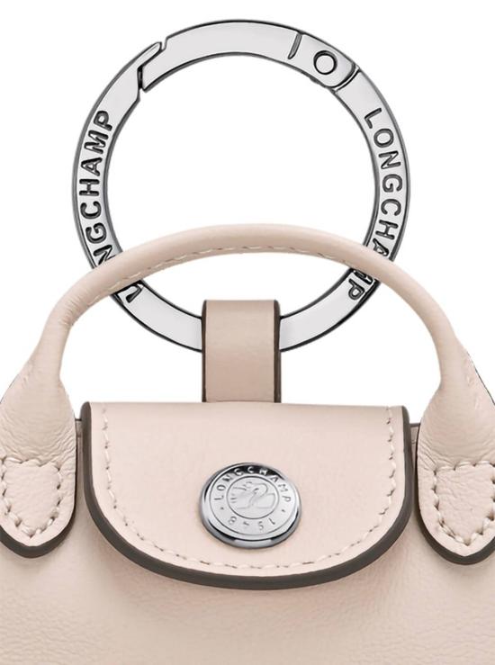  롱샴 키링 르 플리아쥬 엑스트라 키홀더 (가죽 로고, 화이트) - LONGCHAMP