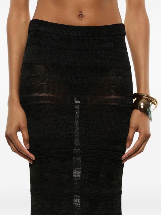 26SS 라니우스 미디 스커트 S6LAWOKK145 110 Nero - LANEUS