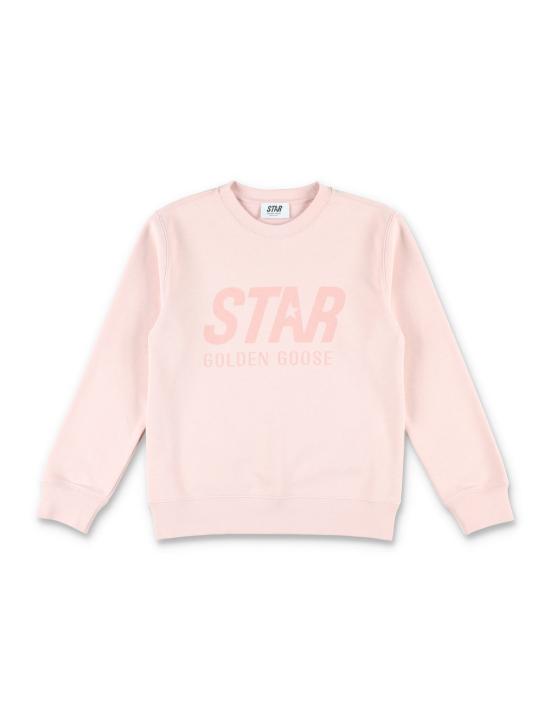  [키즈] 골든구스 풀오버 골든 구스 로고 아동용 면 스웨트셔츠 세피아 로즈 색상