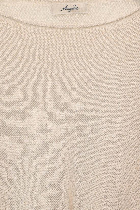 이치 앤티퀴트 스웨터 이치 앤티퀴츠 재팬 통 니트 풀오버 베이지 - ICHI ANTIQUITES
