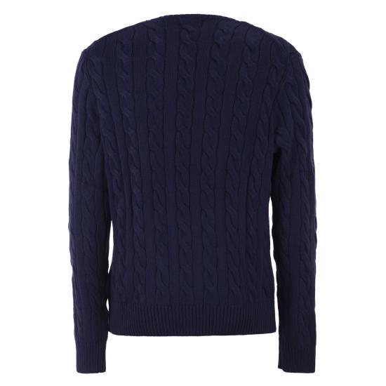 26SS 폴로 랄프로렌 로고 자수 케이블 니트 스웨터 710775885 NAVY - POLO RALPH LAUREN