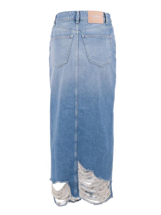  돈답 데님 스커트 돈덥 코튼  블루 - DONDUP