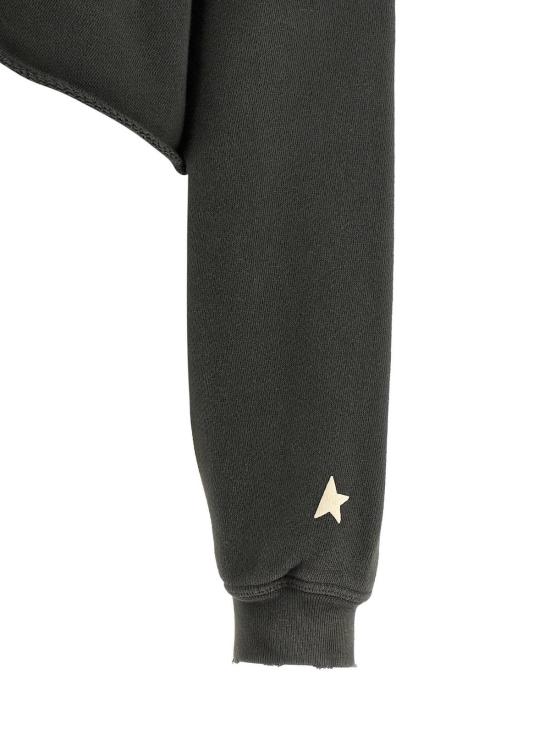  골든구스 후드 티셔츠 골든 구스 스타 코튼 후드티 스웨트셔츠 그레이 - GOLDEN GOOSE