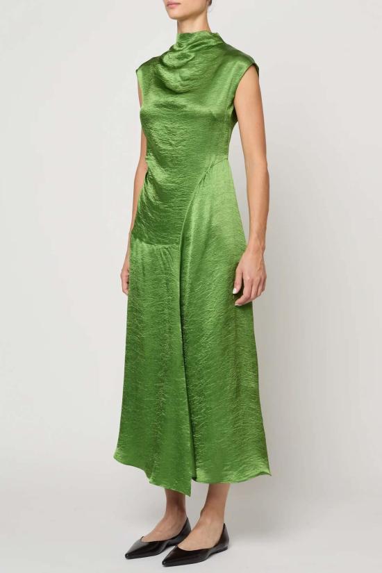  아뜰리에 델핀 롱 원피스 아틀리에 델핀 트위스티드 드레스 그래스 그린 - ATELIER DELPHINE