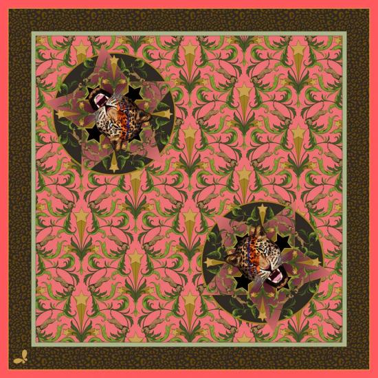  HENELLE 머플러/스카프 헤넬 할리우드 & 바인 실크 스카프 핑크 - OTHER BRANDS