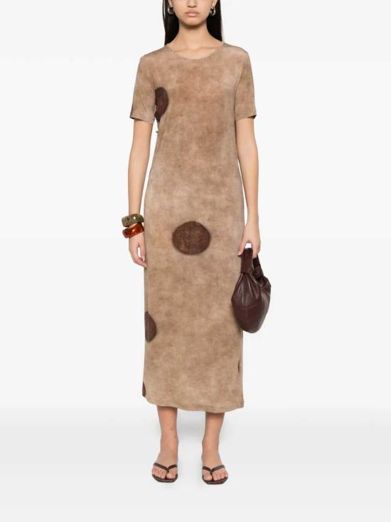 26SS 우마 왕 숏 원피스 UW5033 UW506 NUDE BROWN - UMA WANG