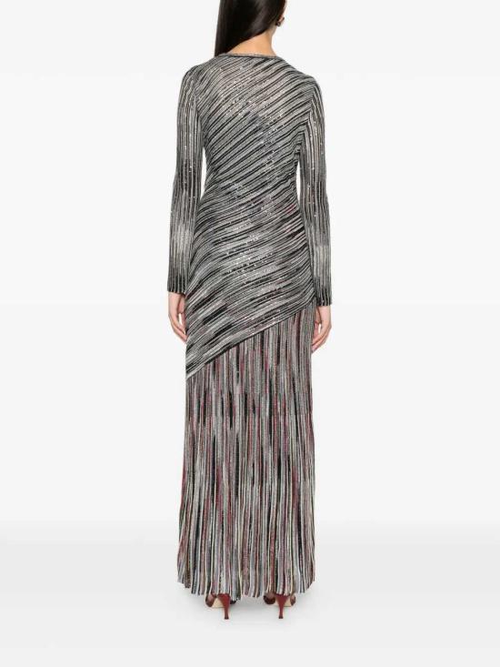 26SS 미소니 롱 원피스 DS26SG1BBK01H1 DARKBASE RED BLUTONE SMSMB - MISSONI