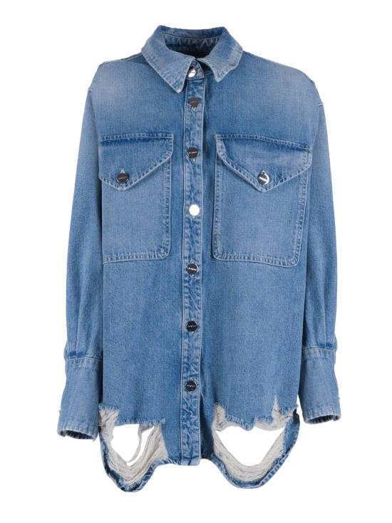  돈답 데님 셔츠 돈덥 코튼 셔츠 블루