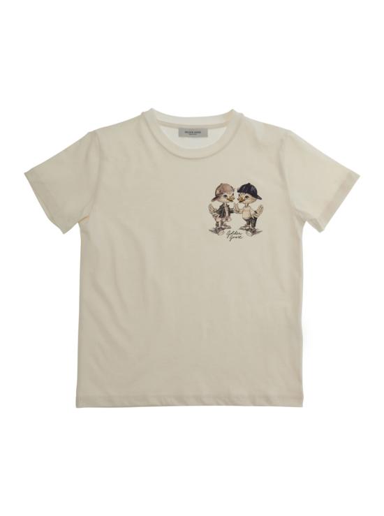  [키즈] 골든구스 티셔츠 골든 구스 크루넥 티셔츠 (앞면 프린트, 흰색) 아동용