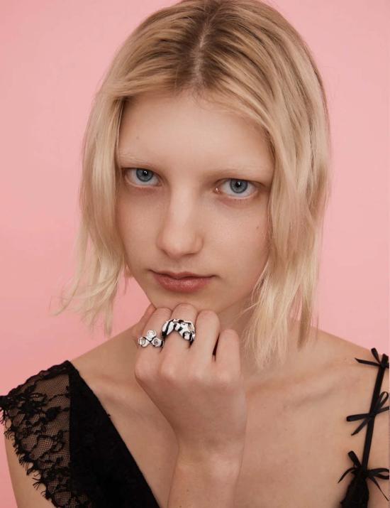  콜리나 스트라다 반지 Collina Strada 얼룩말 스트라이프 플로렌스 - COLLINA STRADA