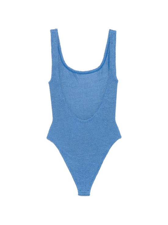 26SS 훈자 지 원피스 수영복 S SQUARE CRMETALLICDENIM 494 - HUNZA G