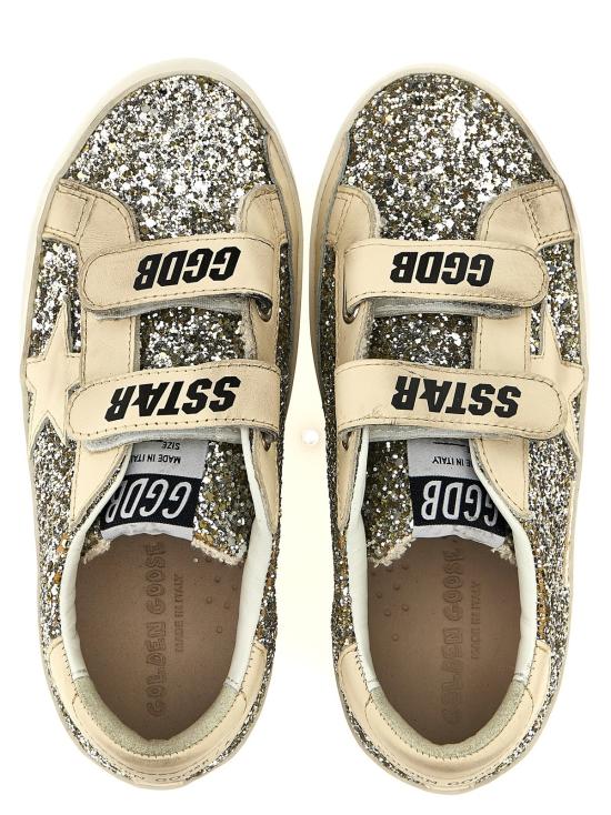  [키즈] 골든구스 스니커즈 골든 구스 아동용 올드스쿨 스니커즈 실버 - GOLDEN GOOSE