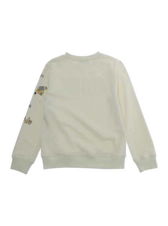  [키즈] 골든구스 풀오버 골든 구스 키즈 크루넥 프린트 및 자수 낙서 스웨트셔츠 화이트 - GOLDEN GOOSE