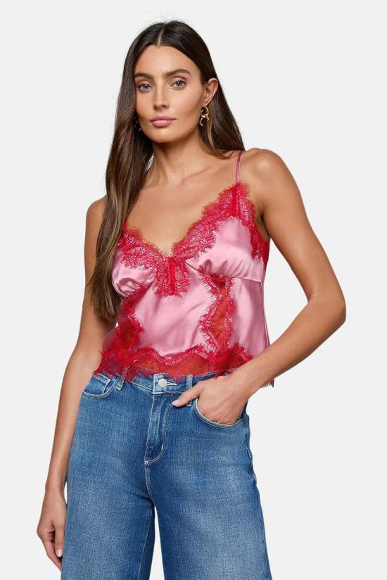  라장스 캐미솔 킴버 실크 레이스 - L'AGENCE