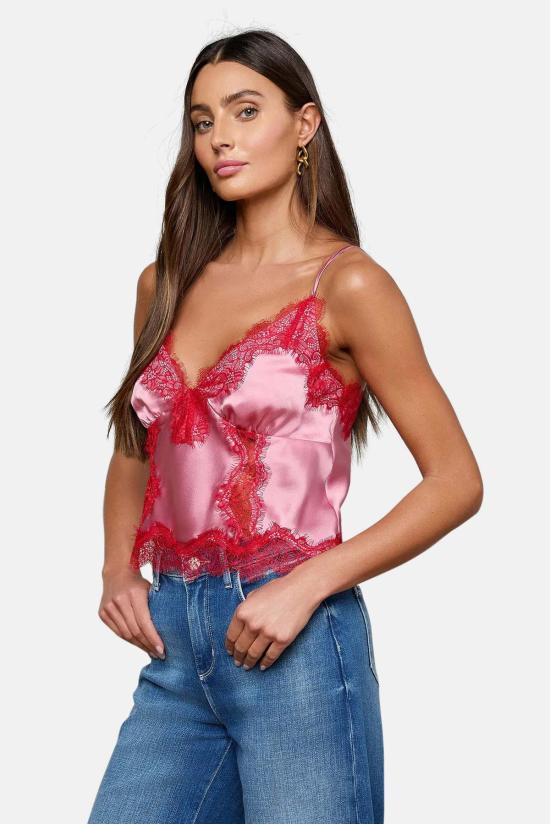  라장스 캐미솔 킴버 실크 레이스 - L'AGENCE