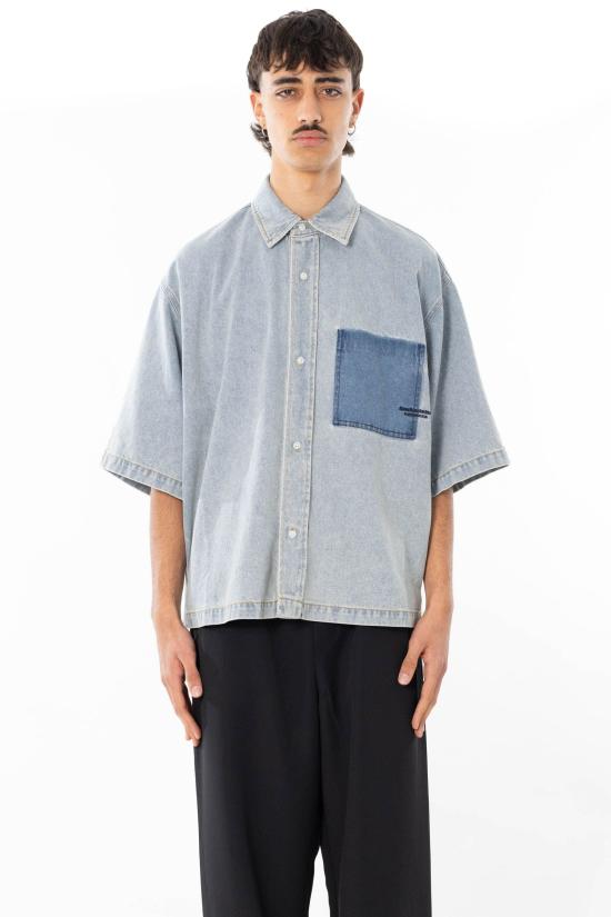 26SS 뉴 암스테르담 서프 어쏘시에이션 반팔 셔츠 2601016001 LIGHT BLUE WASH Blue