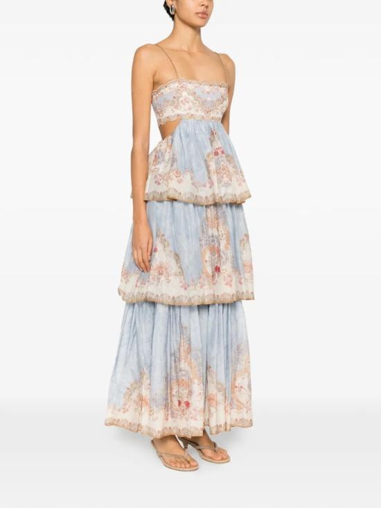 26SS 짐머만 롱 원피스 5353DRS263 BLUE - ZIMMERMANN