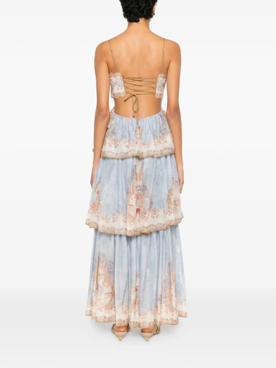 26SS 짐머만 롱 원피스 5353DRS263 BLUE - ZIMMERMANN