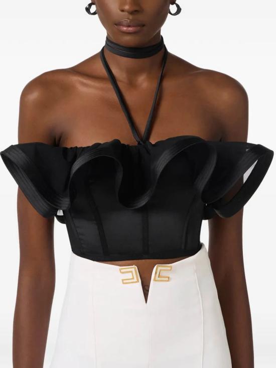 26SS 엘리자베타프랜치 민소매 티셔츠 TO03962E2 BLACK - ELISABETTA FRANCHI