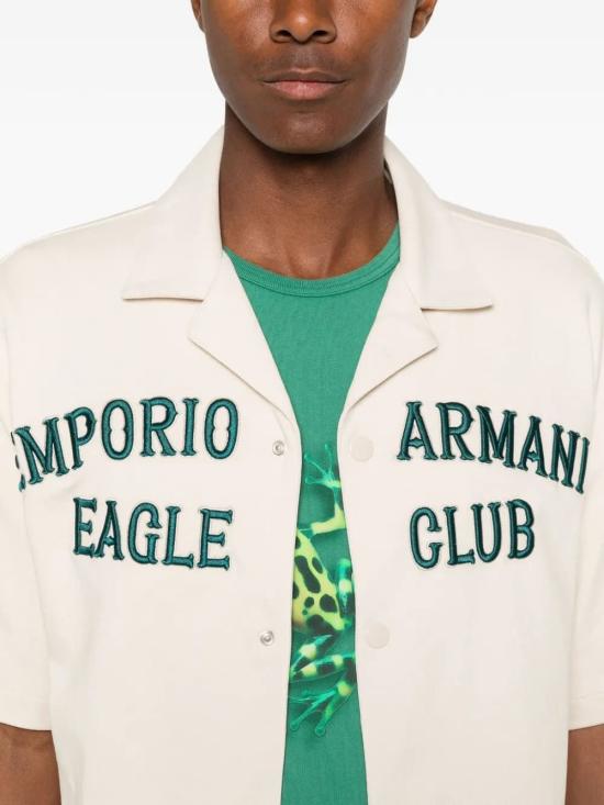 26SS 엠포리오 아르마니 반팔 셔츠 EM004857AF23208U1105 BEIGE - EMPORIO ARMANI