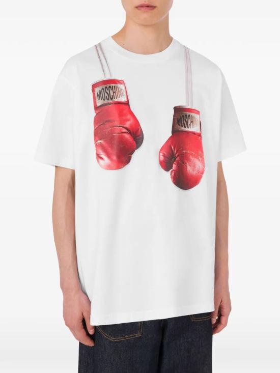 26SS 모스키노 반팔 티셔츠 261ZZ072302411001 WHITE - MOSCHINO